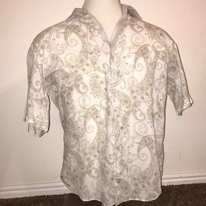Bugatchi Uomo Button-Front Shirt Size Large